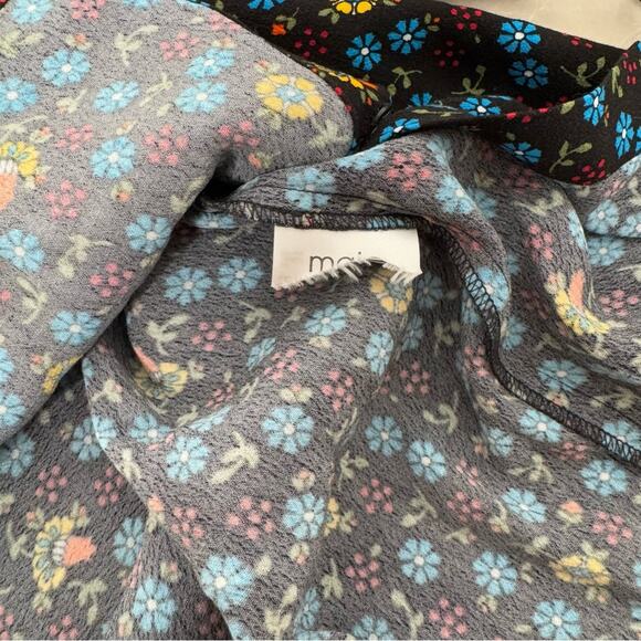 Maje Floral Print Ladder-Seam Snap Button Shirt Women’s Size 1/ Small - Picture 12 of 12